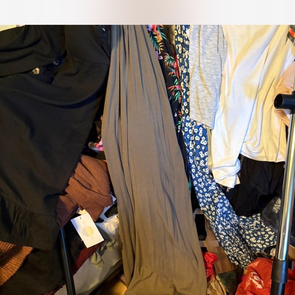 SKIMS Green Brown Maxi Dress with Sleek Design lounge maxi - Picture 2 of 2